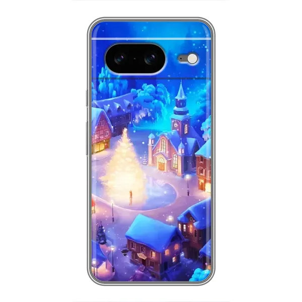 Чохол з принтом «Різдвяне місто» для Google Pixel 8 Чохол з принтом «Різдвяне місто» для Google Pixel 8