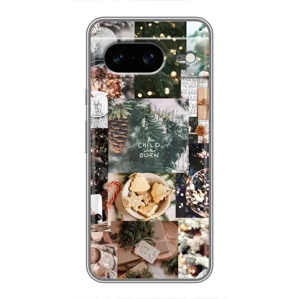 Чохол з принтом «Різдвяний колаж» для Google Pixel 8 Чохол з принтом «Різдвяний колаж» для Google Pixel 8