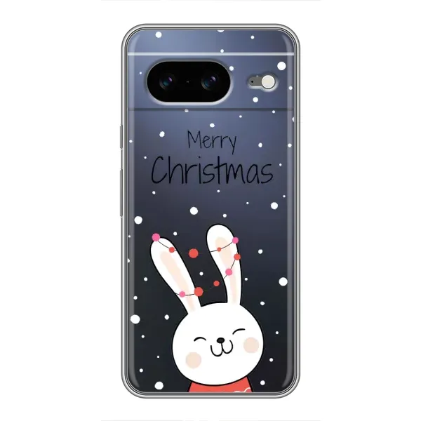 Чехол с принтом «Рождественский заяц» для Google Pixel 8