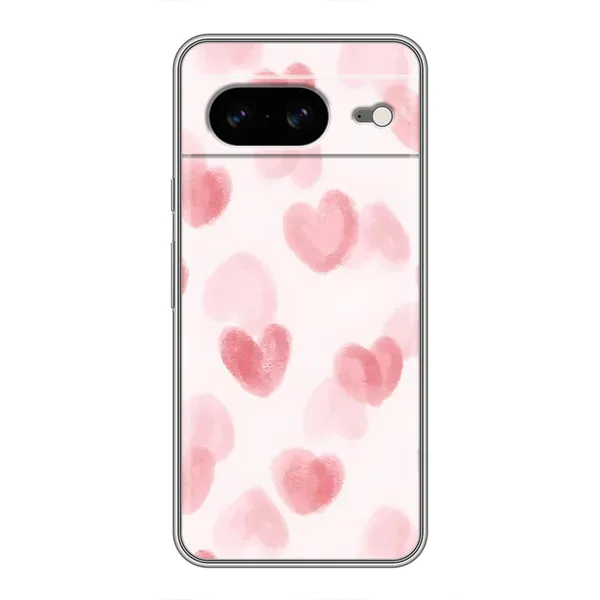 Чохол з принтом «Рожеві сердечки» для Google Pixel 8