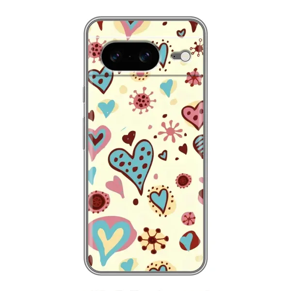 Чохол з принтом «Сердечки» для Google Pixel 8