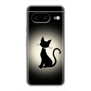 Чохол з принтом для Google Pixel 8 (AlphaPrint) Модні коти (Силует котика)
