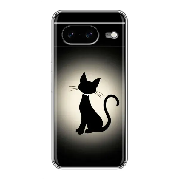 Чохол з принтом «Силует котика» для Google Pixel 8