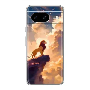 Чохол Король лев на Google Pixel 8 Ґуґл Піксель 8 (Сімба на скелі)