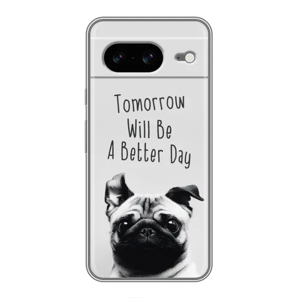 Чехол с принтом «Смешной Мопс» для Google Pixel 8 Чехол с принтом «Смешной Мопс» для Google Pixel 8