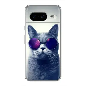 Чохол з принтом для Google Pixel 8 (AlphaPrint) Модні коти (Стильний кіт)