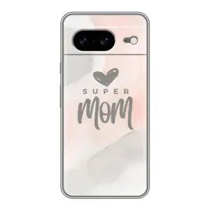Чохол з принтом «Супер мама» для Google Pixel 8