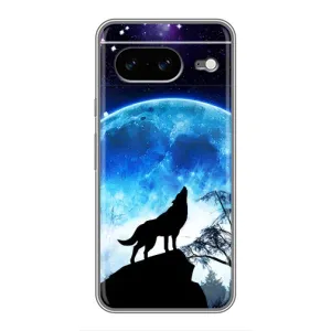 Захисні чохли для Google Pixel 8 Ґуґл Піксель 8 (AlphaPrint) (ХІТ продаж) ВОВК (Вовк на місяць)