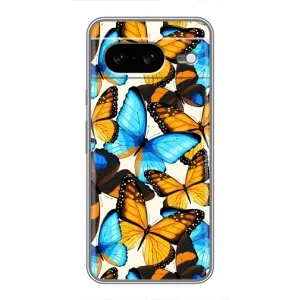 Чохол з принтом для Google Pixel 8 Ґуґл Піксель 8 - (Прикольні) (AlphaPrint) (Яскраві метелики)