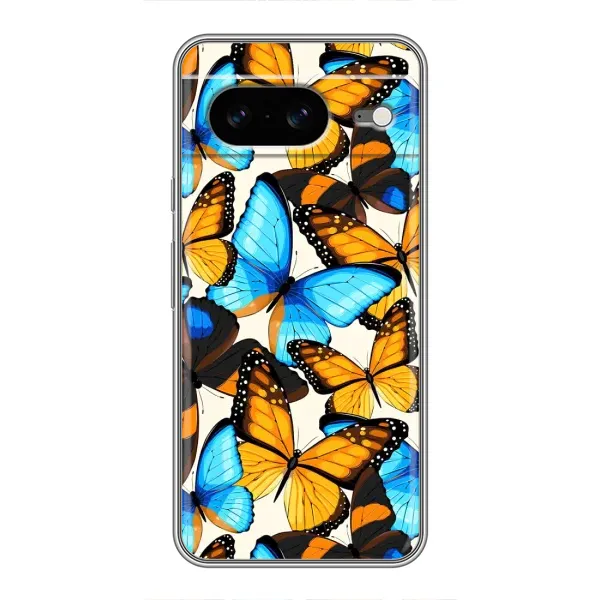 Чехол с принтом «Яркие бабочки» для Google Pixel 8