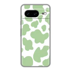 Чохол з принтом корови на Google Pixel 8 Ґуґл Піксель 8 (Зелений принт)
