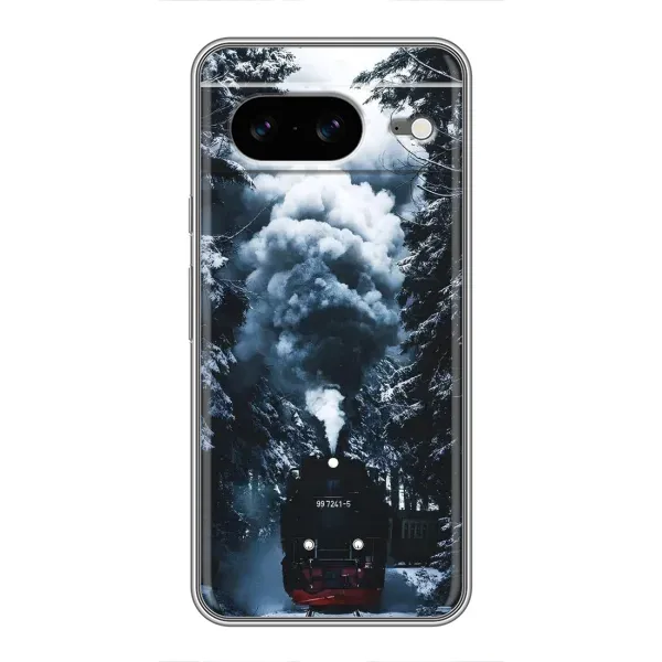 Чехол с принтом «Зимний поезд» для Google Pixel 8