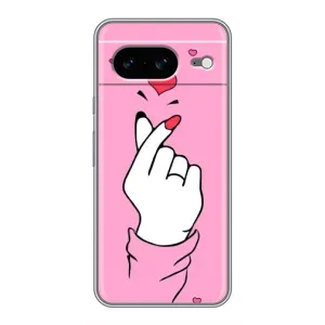 Чехол с принтом для Google Pixel 8 (AlphaPrint - Знак сердечка)