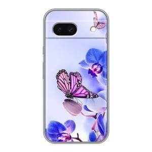 Чехлы с Цветами для Google Pixel 8A (VPrint) (Бабочка на цветочке)