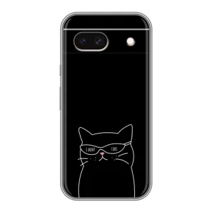 Чехол с рисунком кот на Google Pixel 8A (Равнодушный кот)