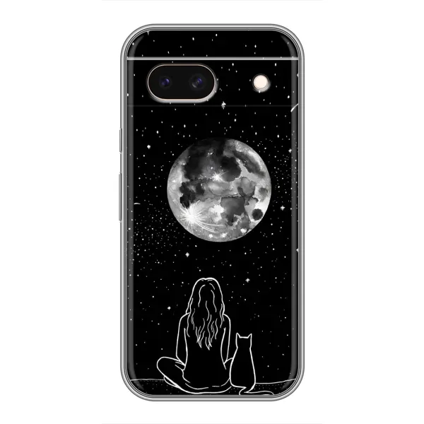 Чехол с принтом «Девушка с котом» для Google Pixel 8A Чехол с принтом «Девушка с котом» для Google Pixel 8A