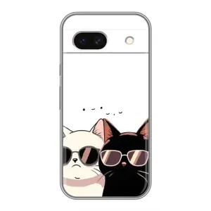 Чехол с рисунком кот на Google Pixel 8A (Коты в очках)