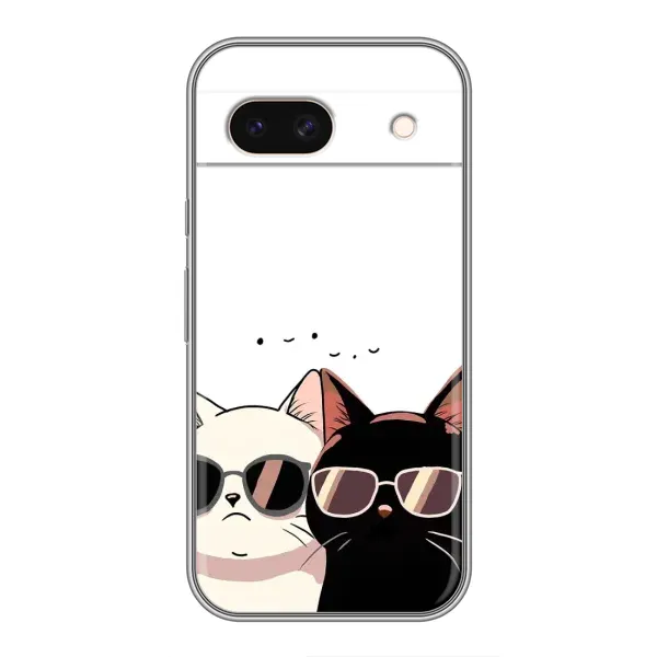 Чехол с принтом «Коты в очках» для Google Pixel 8A Чехол с принтом «Коты в очках» для Google Pixel 8A