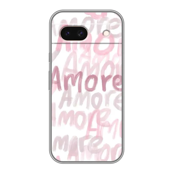 Чехол с принтом «Аморе любовь» для Google Pixel 8A Чехол с принтом «Аморе любовь» для Google Pixel 8A