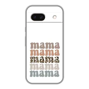 Чохол з принтом «Текстовий колаж мама» для Google Pixel 8A