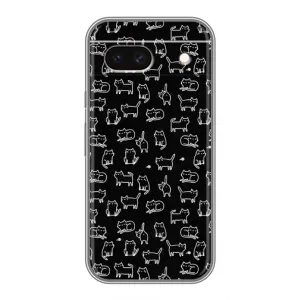 Чехол с принтом для Google Pixel 8A (AlphaPrint) Модные коты (Меленькие котики)