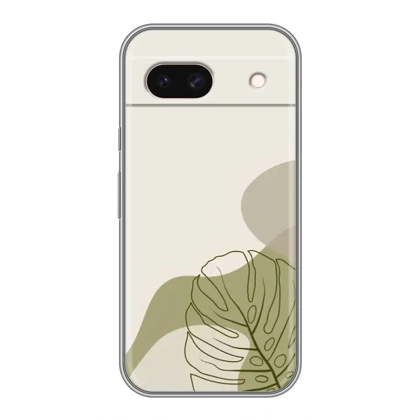 Чехол с принтом «Зеленая монстера дизайн» для Google Pixel 8A