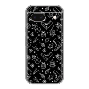 Новорічні, Святкові Чохли для Google Pixel 8A - 2024 год (Новорічний фон)