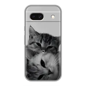 Чехол с рисунком кот на Google Pixel 8A (Пара котов)