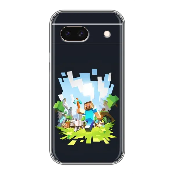 Чохол з принтом «персонажі Minecraft» для Google Pixel 8A