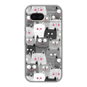 Чехлы с Котиками для Google Pixel 8A (VPrint) (Рисованные котики)