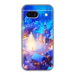 Рождественские Чехлы для Google Pixel 8A (VPrint) (Рождественский город)