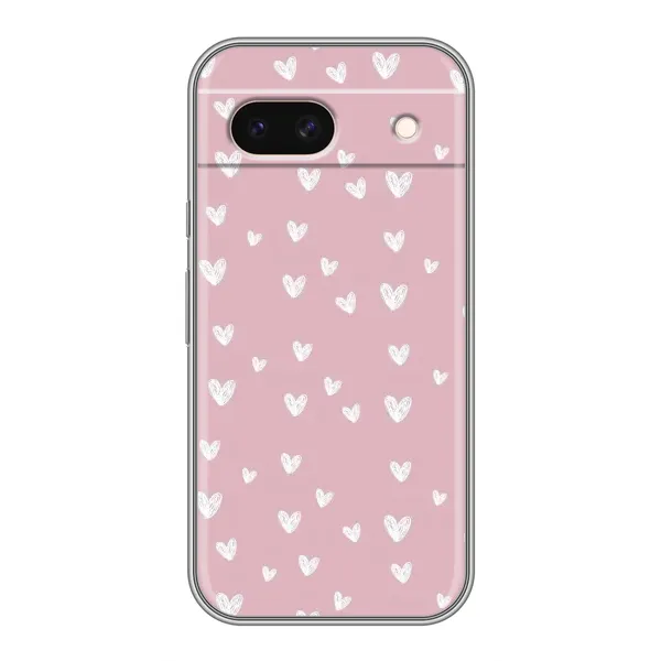 Чехол с принтом «Сердечки на розовом» для Google Pixel 8A Чехол с принтом «Сердечки на розовом» для Google Pixel 8A