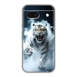 Чехол с картинкой «Хищники» для Google Pixel 8A (Белый тигр в дыму)