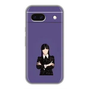 Чохли Венсдей на Google Pixel 8A Уенсдей (AlphaPrint) (Венздей у чорному)