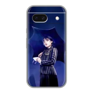 Чохли Венсдей на Google Pixel 8A Уенсдей (AlphaPrint) (Венздей з парасолькою)