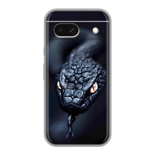 Чехол с принтом «Черная змея» для Google Pixel 8A