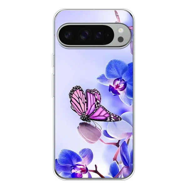Чехол с принтом «Бабочка на цветочке» для Google Pixel 9 Pro XL