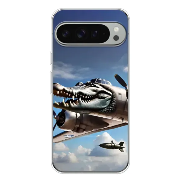 Чехол с принтом «Бомбардиро крокодило» для Google Pixel 9 Pro XL