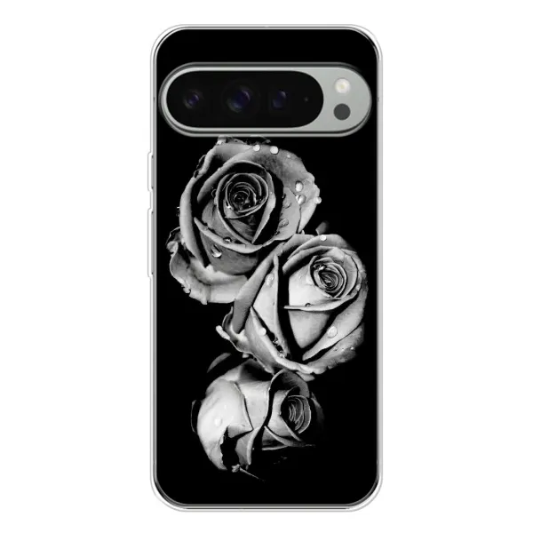 Чохол з принтом «Чорна троянда» для Google Pixel 9 Pro XL