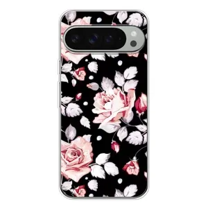 Чехлы с Цветами для Google Pixel 9 Pro XL (VPrint) (Цветочки на черном)