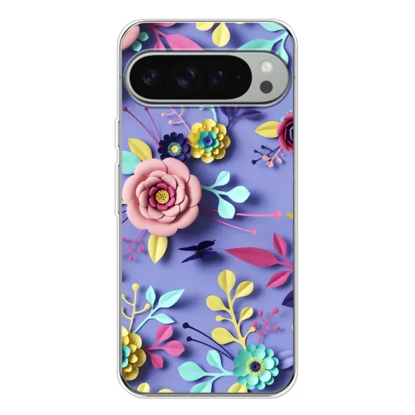 Чехол с принтом «Цветочный дизайн» для Google Pixel 9 Pro XL