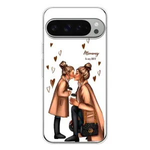 Чехол с печатью для Google Pixel 9 Pro XL - (Мама с ребенком) (AlphaPrint) (Дочка и мама)