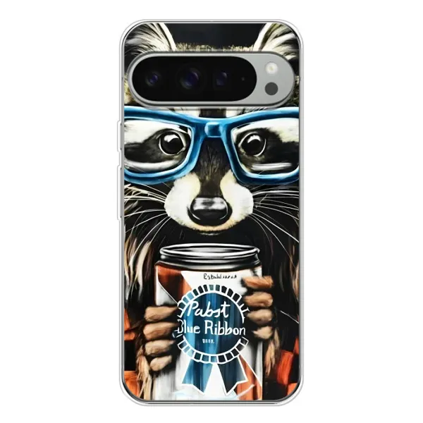 Чохол з принтом «Єнот з банкою» для Google Pixel 9 Pro XL Чохол з принтом «Єнот з банкою» для Google Pixel 9 Pro XL