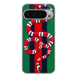 Чехлы ГУЧЧИ для Пиксель 9 Про ХЛ (AlphaPrint) (Gucci змия)