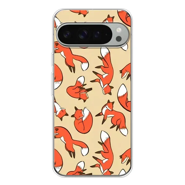 Чохол з принтом «Лисички» для Google Pixel 9 Pro XL
