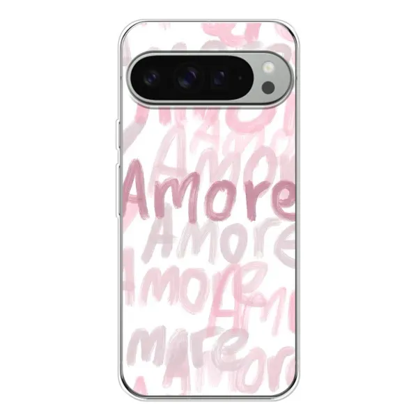 Чехол с принтом «Аморе любовь» для Google Pixel 9 Pro XL