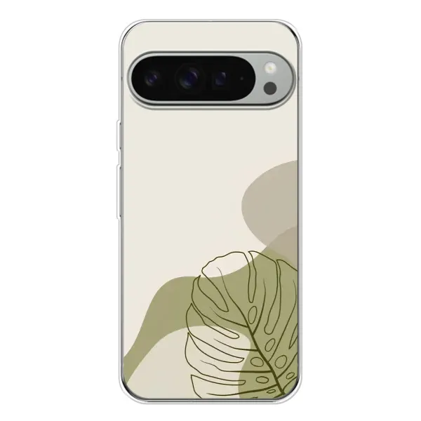 Чехол с принтом «Зеленая монстера дизайн» для Google Pixel 9 Pro XL