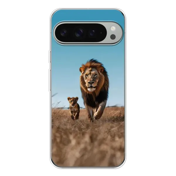 Чехол с принтом «Мусафа и Симба» для Google Pixel 9 Pro XL