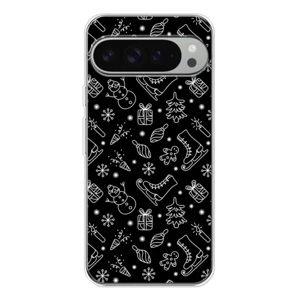 Чехол с принтом «Новогодний фон» для Google Pixel 9 Pro XL
