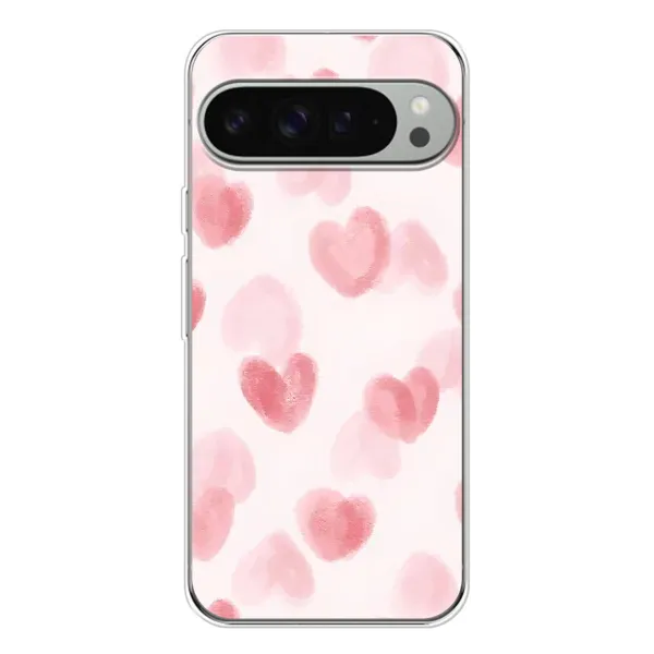 Чехол с принтом «Розовые сердечки» для Google Pixel 9 Pro XL